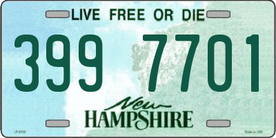 NH license plate 3997701