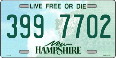 NH license plate 3997702