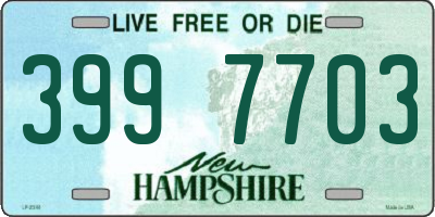 NH license plate 3997703