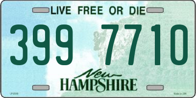 NH license plate 3997710