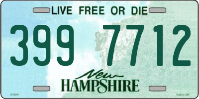 NH license plate 3997712