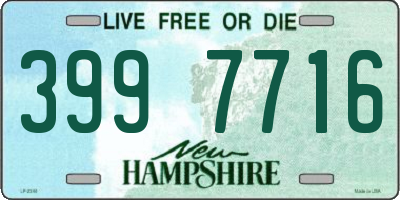 NH license plate 3997716