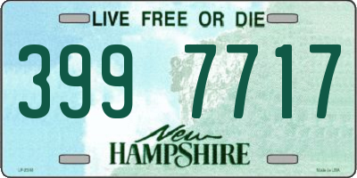 NH license plate 3997717