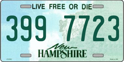 NH license plate 3997723