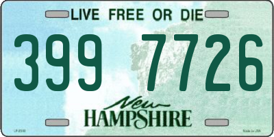 NH license plate 3997726