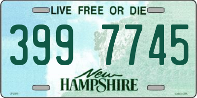 NH license plate 3997745