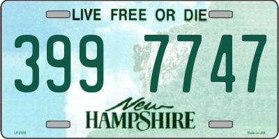 NH license plate 3997747