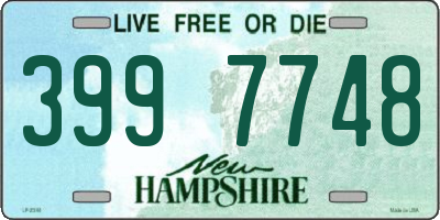 NH license plate 3997748