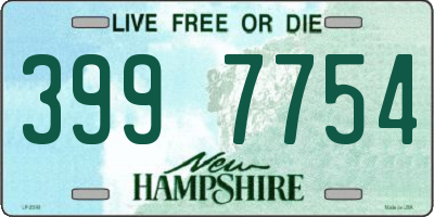 NH license plate 3997754