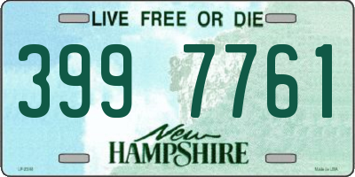 NH license plate 3997761