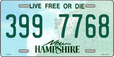 NH license plate 3997768