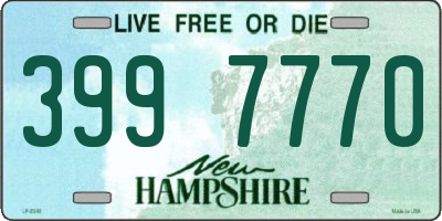 NH license plate 3997770