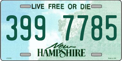 NH license plate 3997785