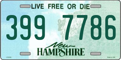 NH license plate 3997786