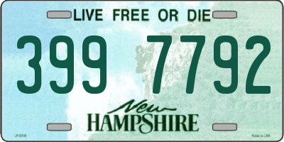 NH license plate 3997792