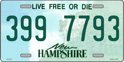 NH license plate 3997793