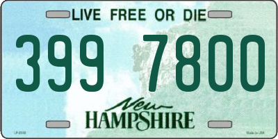 NH license plate 3997800