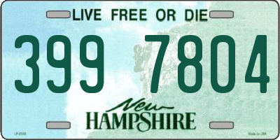 NH license plate 3997804