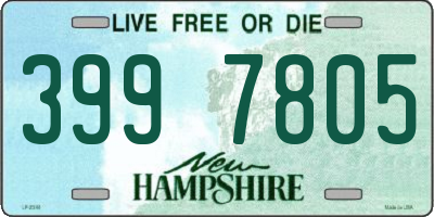 NH license plate 3997805