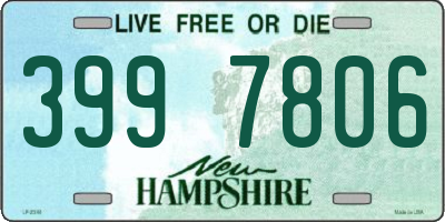 NH license plate 3997806