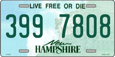 NH license plate 3997808