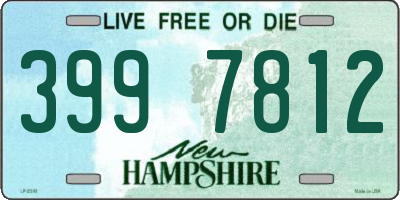 NH license plate 3997812