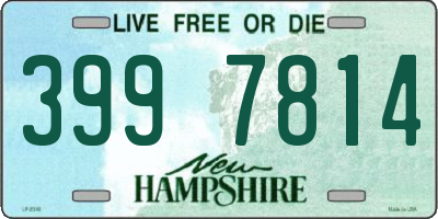 NH license plate 3997814