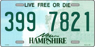 NH license plate 3997821