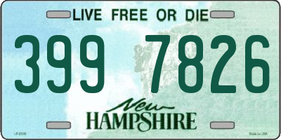 NH license plate 3997826