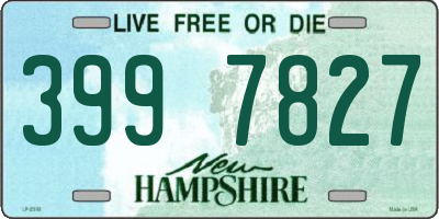 NH license plate 3997827