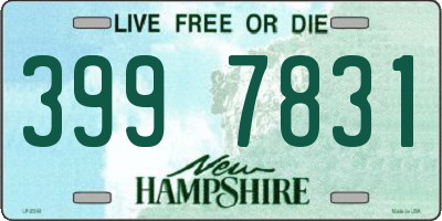 NH license plate 3997831