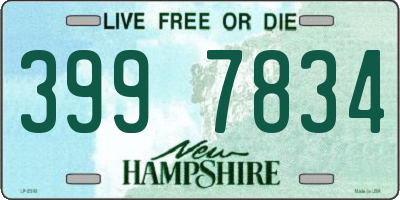 NH license plate 3997834