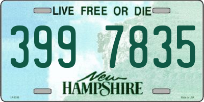 NH license plate 3997835