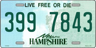 NH license plate 3997843