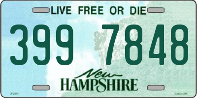 NH license plate 3997848