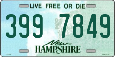 NH license plate 3997849