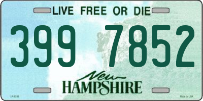 NH license plate 3997852