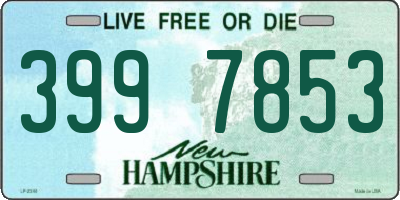 NH license plate 3997853