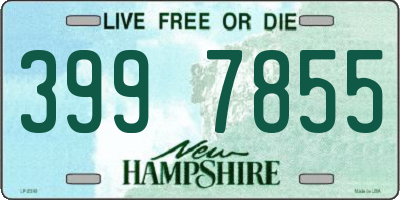 NH license plate 3997855