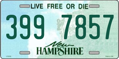 NH license plate 3997857