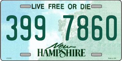 NH license plate 3997860