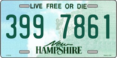 NH license plate 3997861