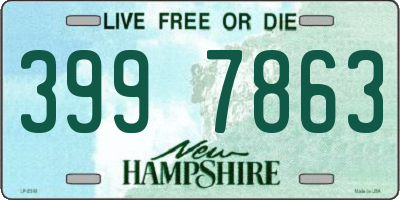 NH license plate 3997863