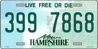 NH license plate 3997868