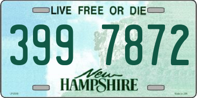 NH license plate 3997872