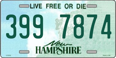 NH license plate 3997874