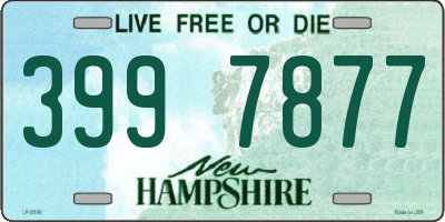 NH license plate 3997877