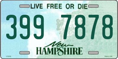 NH license plate 3997878