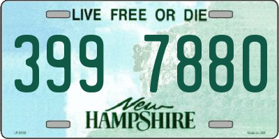 NH license plate 3997880