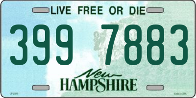 NH license plate 3997883